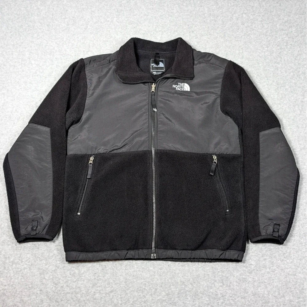 The North Face Fleece Jacket Boys XL Full Zip Black Polartec